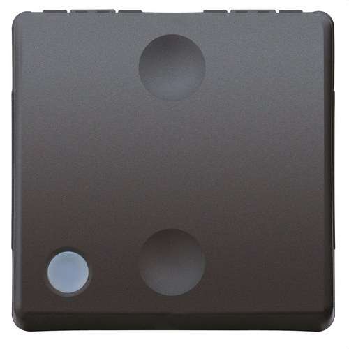 Comutator unipolar iluminabil de 2 module System Black cu referința GW21589 de la marca GEWISS
