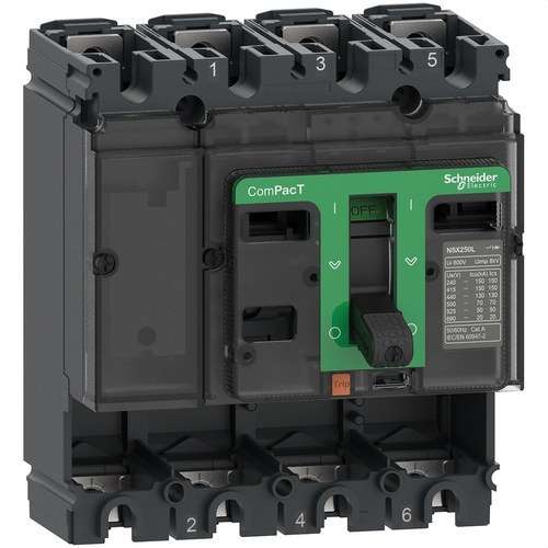Bloc de tăiere ComPacT NSX250N 50kA AC 4P 250A cu referința C25N4 de la marca SCHNEIDER ELECTRIC