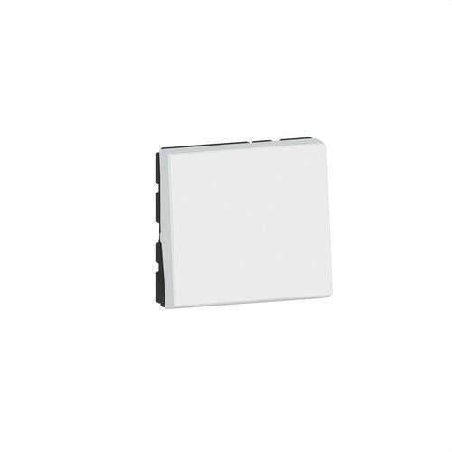 Întrerupător Legrand Mosaic EasyLed 2 module 1 cale 10AX 250V alb cu referința 077010L de la marca LEGRAND