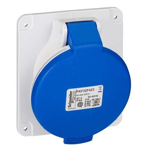 Bază încastrată înclinată de 32A 2P+TT 200-250V IP44 cu referința PKF32F423 de la marca SCHNEIDER ELECTRIC