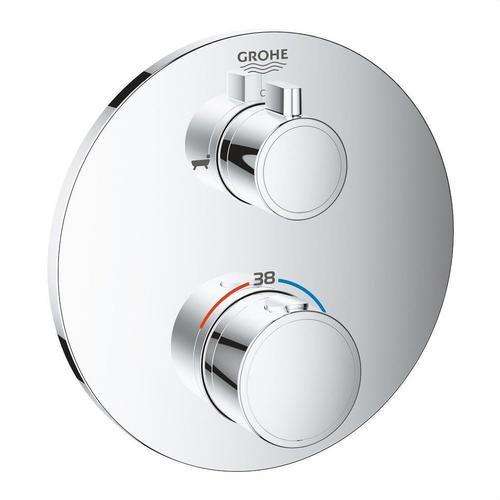 Termostat încastrat cu două ieșiri Grohtherm crom cu referința 24077000 de la marca GROHE