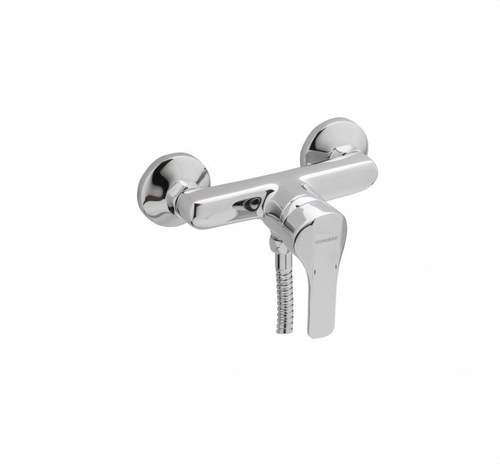 Baterie de duș monocomandă cu set Genebre K8 cromată cu referința 60110 28 45 66 de la marca GENEBRE