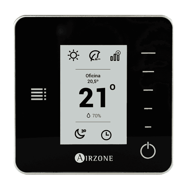 Termostat radio monocrom Airzone THINK negru cu referința AZCE6THINKRN de la marca AIRZONE