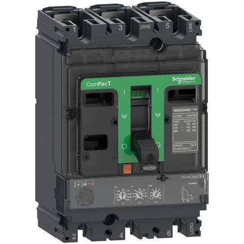 Comutator automat ComPacT NSX160N 50kA AC 3P3R 160A Micrologic 2.2 cu referința C16N32D160 de la marca SCHNEIDER ELECTRIC