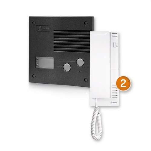 Kit interfon pentru 2 locuințe K-202 grafit cu referința 11242024B de la marca GOLMAR