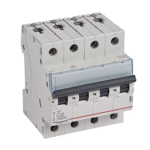 Magnetotermic TX3 4P 32A Curba C Curba C 6kA cu referința 403629 de la marca LEGRAND