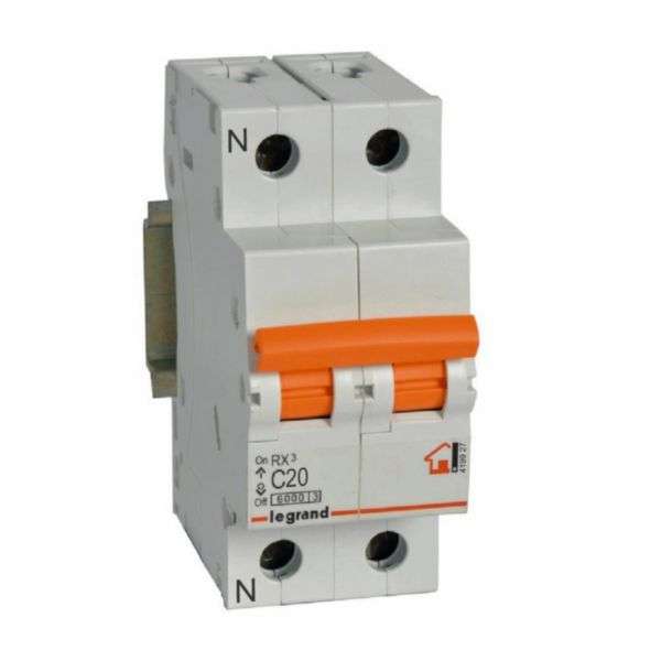 Întrerupător automat magnetotermic RX³ - 1P+N - 230V~ - 20A - curba C cu referința 419927 de la marca LEGRAND
