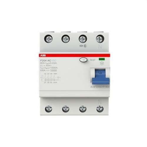 Diferențial 4P 80A Clasa AC 30mA cu referința 2CSF204001R1800 de la marca ABB