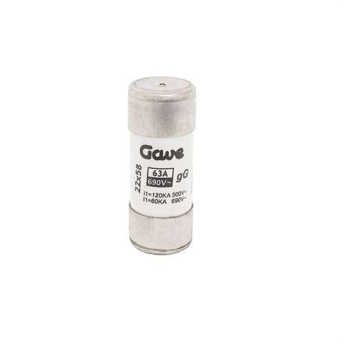 Siguranță cilindrică 63 A GG T2 cu indicator de fuziune cu referința 32F63GLIF de la marca GAVE
