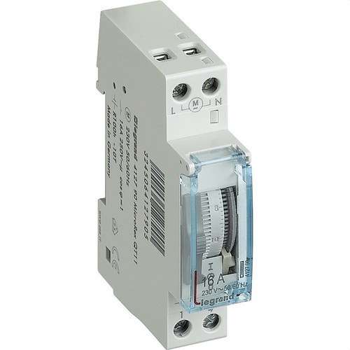 "Intrerupător orar programabil analogic sferă verticală zilnic cu rezervă de funcționare" cu referința 412790 de la marca LEGRAND