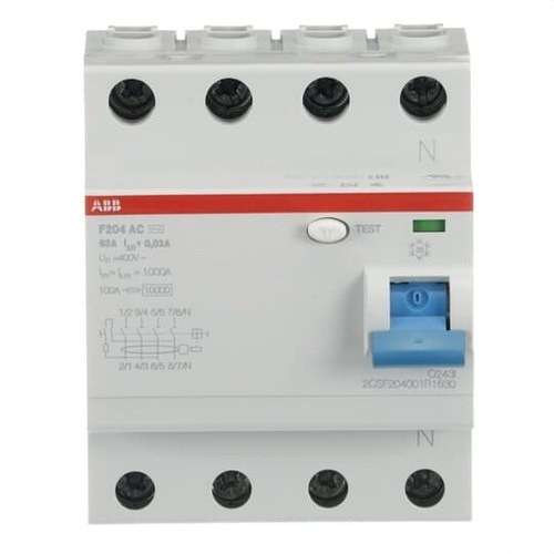 Diferențial 4P 63A Clasa AC 30mA cu referința 2CSF204001R1630 de la marca ABB