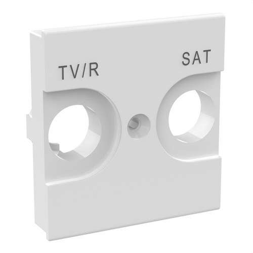 Frontal universal de conexiune TV/R-SAT de 2 module alb Classia cu referința RW4212 de la marca BTICINO