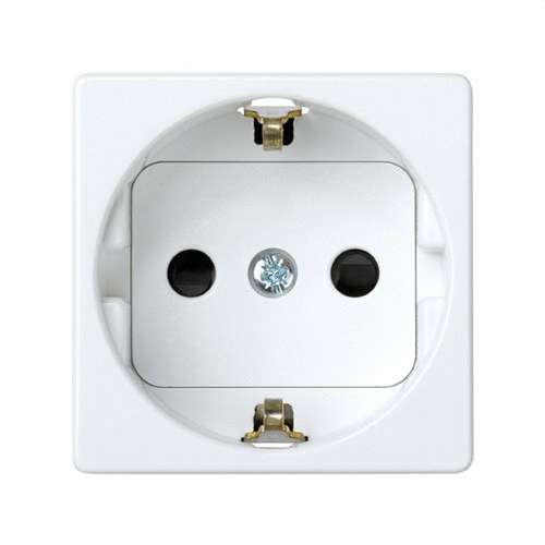 Priză schuko 16 A 250V cu dispozitiv de siguranță și conexiune cu șurub alb Simon 27 Play cu referința 27472-65 de la marca SIMON
