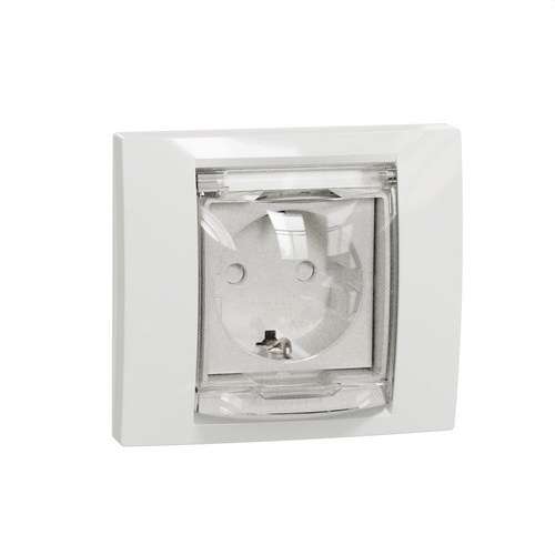 Priză schuko IP44 New Unica Polar cu referința NU003718 de la marca SCHNEIDER ELECTRIC