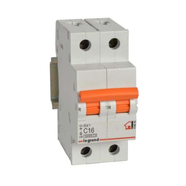 Întrerupător automat magnetotermic RX³ - 2P - 230/400V~ - 16A - curbă C cu referința 419935 de la marca LEGRAND