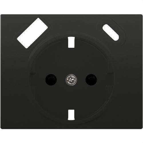 Placă de bază priză schuko cu dublu USB antracit cosso Mega cu referința 22724-USBC-AC de la marca BJC