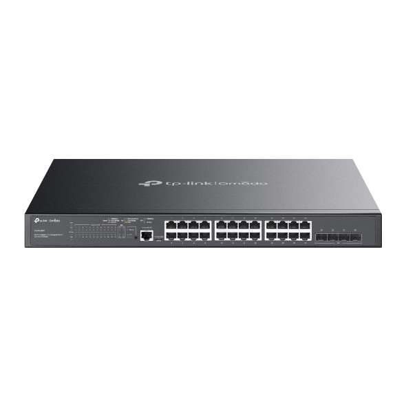 Switch Omada L2+ cu 24 de porturi Gigabit și 4 SFP, cu 24 PoE+ cu referința TL-SG3428 de la marca TP-LINK