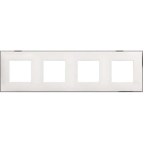 Ramă decorativă de 2x4 module alb crom Classia cu referința R4802M4WR de la marca BTICINO