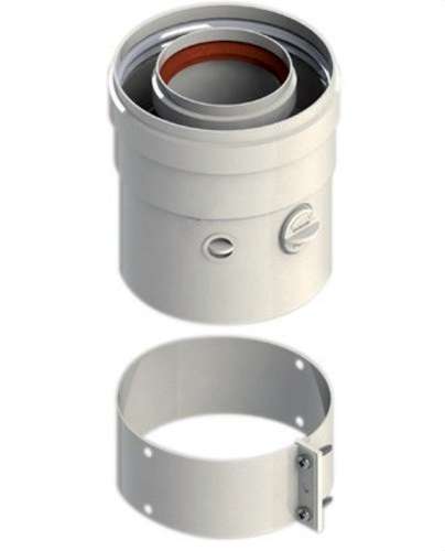 Ieșire coaxială verticală compatibilă cu Ariston 60/100mm aluminiu alb cu referința 610CVCLARP1 de la marca FIG