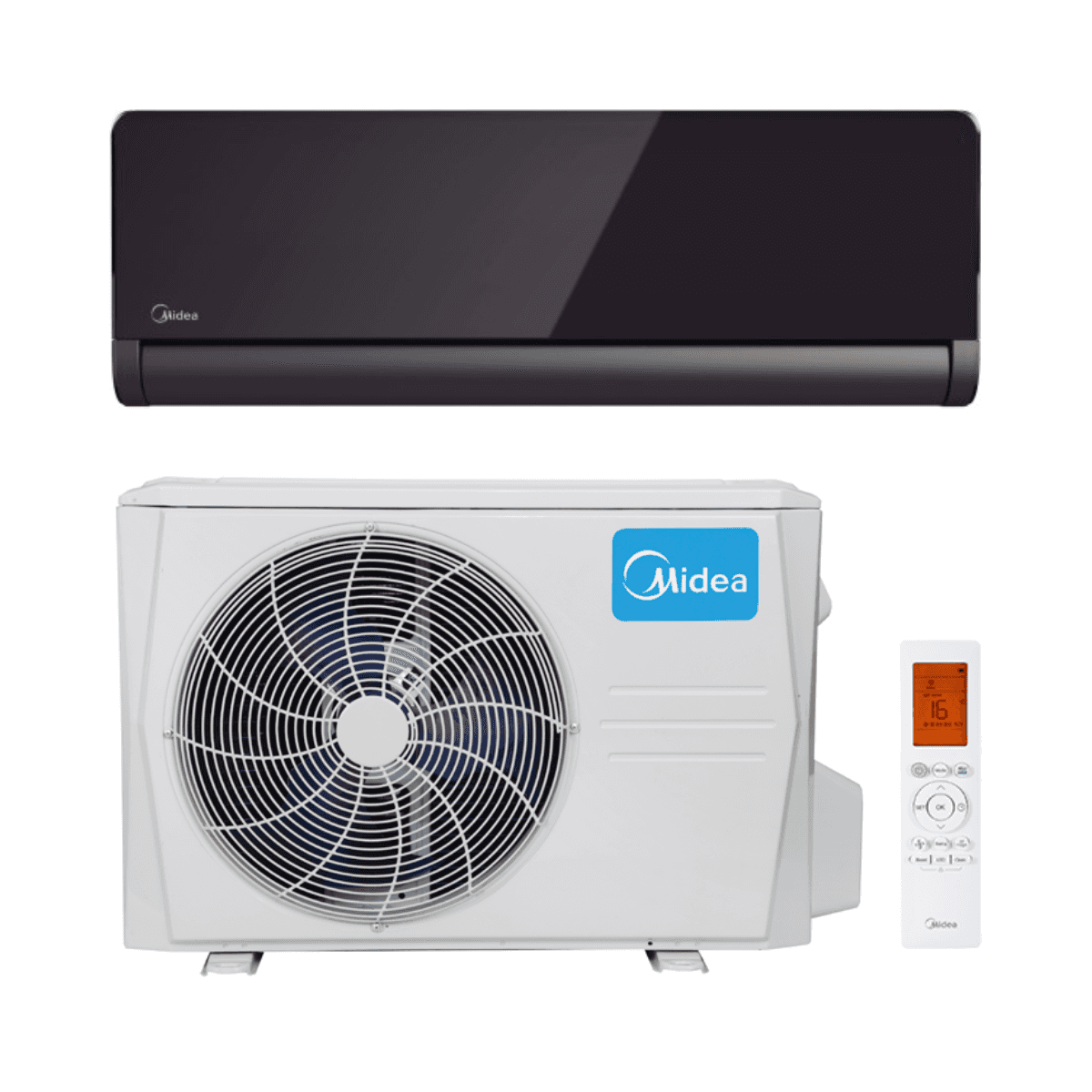 Aparat de aer condiționat negru Midea Pure Glass 3,5 kW 12000 BTU cu referința 35(12)N8I-1 de la marca MIDEA