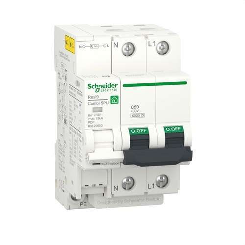 Întrerupător automat RESI9 Combi SPU 1PN C 50A cu referința R9L20650 de la marca SCHNEIDER ELECTRIC