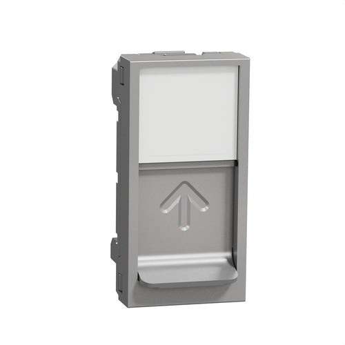 Placă de 1 modul RJ45 Keystone aluminiu New Unica cu referința NU946030 de la marca SCHNEIDER ELECTRIC