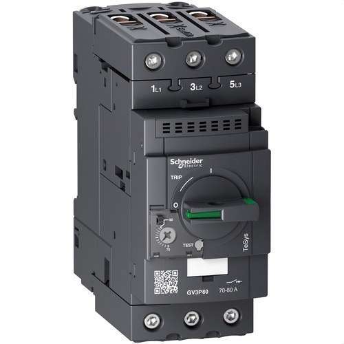 Întrerupător automat de motor TeSys GV3 3P 70-80A EverLink cu referința GV3P80 de la marca SCHNEIDER ELECTRIC