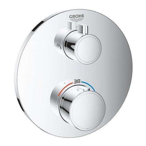 Termostat de duș cu două ieșiri Grohtherm crom cu referința 24076000 de la marca GROHE
