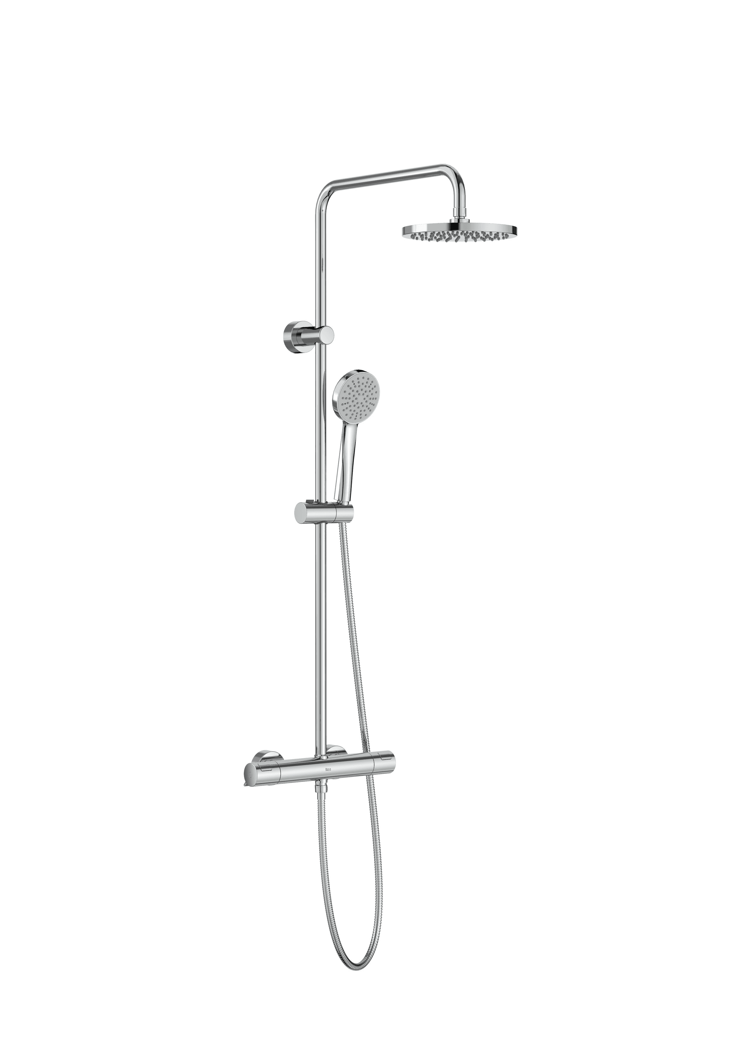 Coloană de duș termostatică crom Roca T-Basic