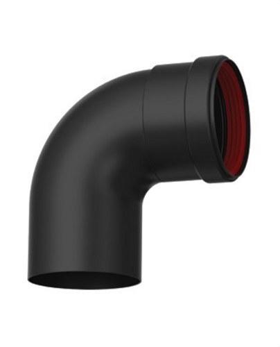 Cot pentru coș de fum pentru sobă pe peleți diametru 80mm 90º oțel emailat negru cu referința 8-90MHKER3 de la marca FIG