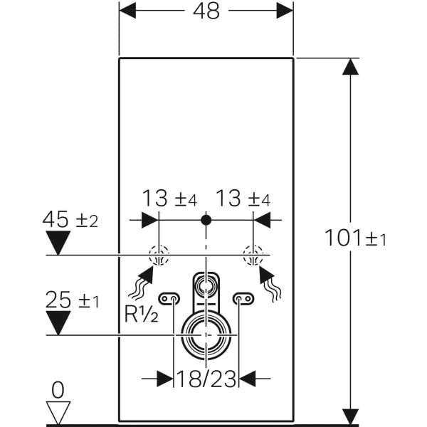 Modul sanitar Geberit Monolith pentru toaletă suspendată 101cm sticlă cu referința 131.021.SI.5 de la marca GEBERIT