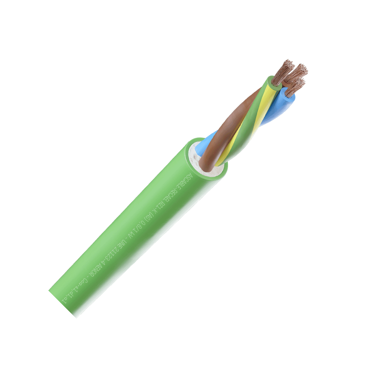 Cablu manta RZ1-K 1KV CPR 3G2,5mm2 verde - Rulou de 100 metri cu referința 530338217163 de la marca RECAEL