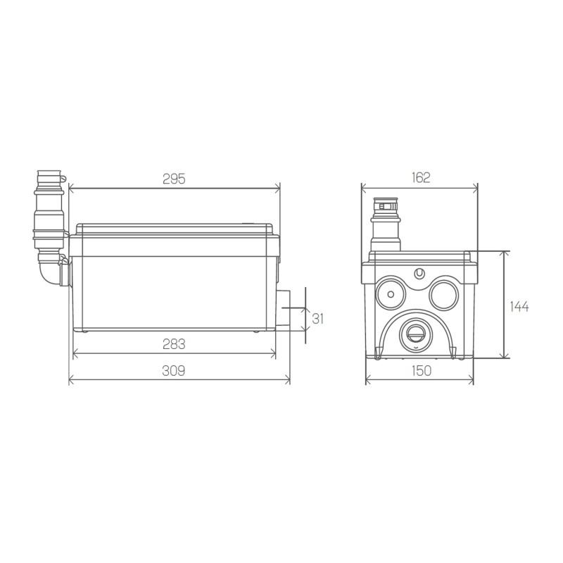 Pompă de evacuare SFA SANISHOWER pentru dușuri cu referința 0101000 de la marca SFA SANITRIT
