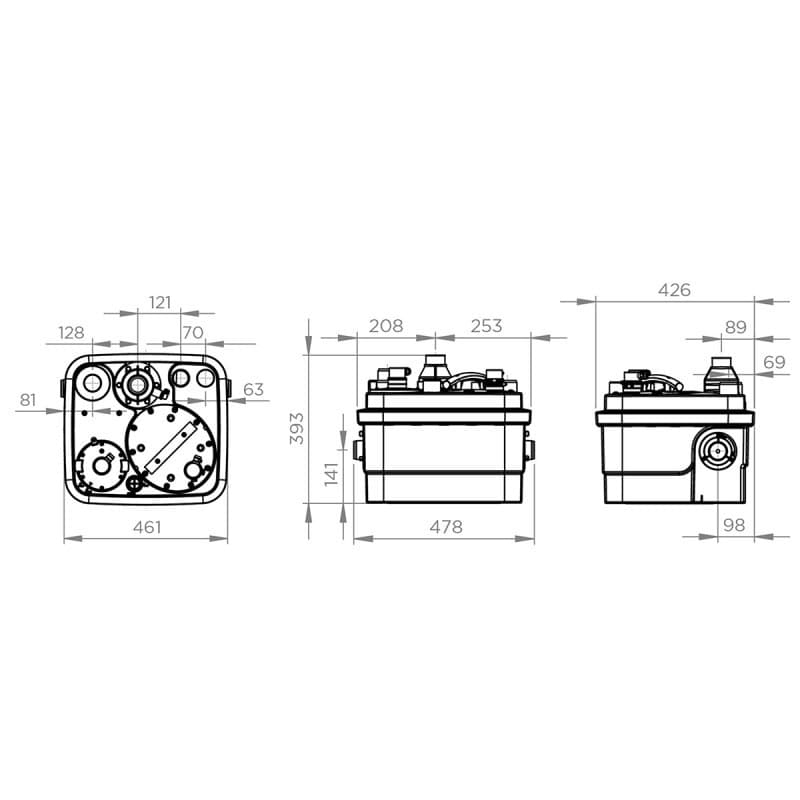 Stație de pompare SFA SANICUBIC 1 WP cu referința CUBIC1IP68NM de la marca SFA SANITRIT
