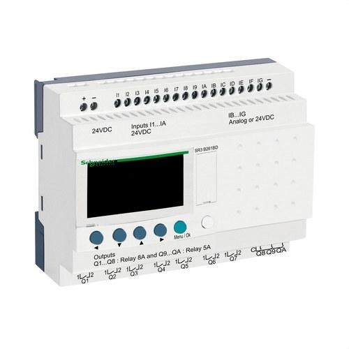Releu programabil modular Zelio Logic 26 intrări/ieșiri cu referința SR3B261BD de la marca SCHNEIDER ELECTRIC