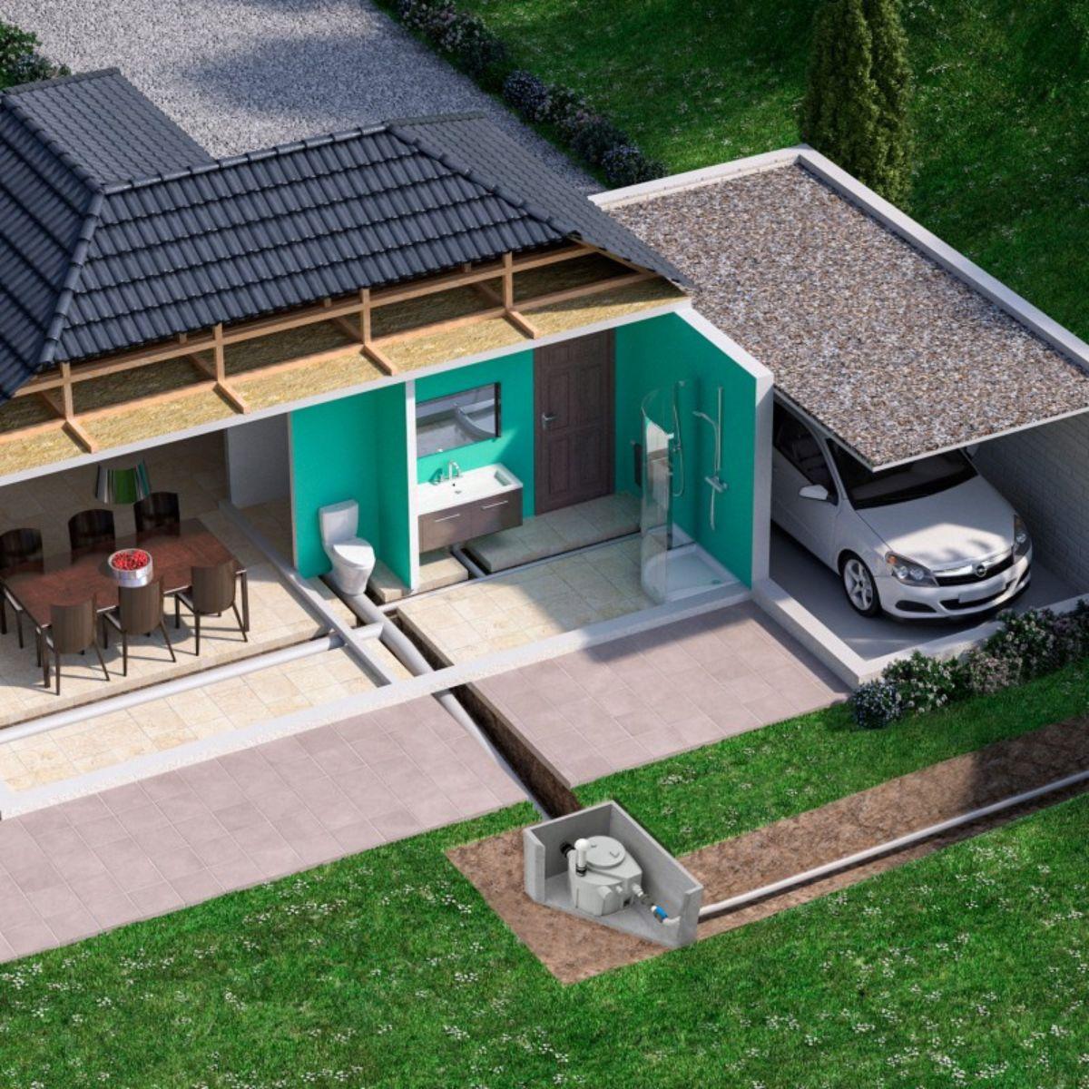 Stație de pompare SFA Sanifos 110 - Versiune cu tocător cu referința 009FOS110TM de la marca SFA SANITRIT