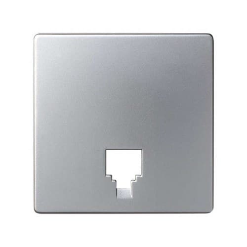 Placă pentru prize telefonice cu conectori RJ11 și RJ12 aluminiu Simon 82 cu referința 82062-63 de la marca SIMON