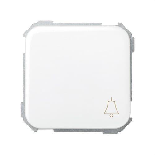 Buton cu gravură clopoțel și sistem de conectare rapidă alb Simon 31 cu referința 31650-30 de la marca SIMON
