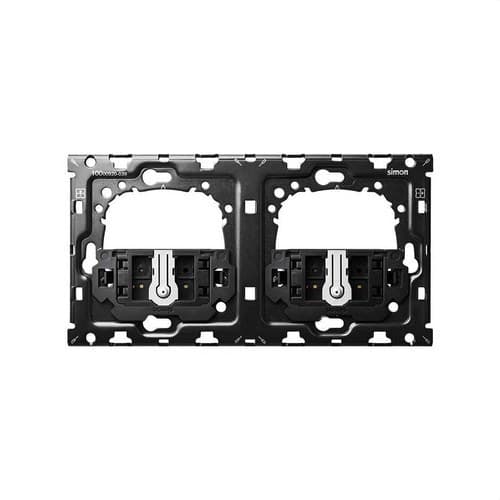 Kit back orizontal pentru 2 elemente cu 2 comutatoare cu buton Simon 100 cu referința 10010201-039 de la marca SIMON