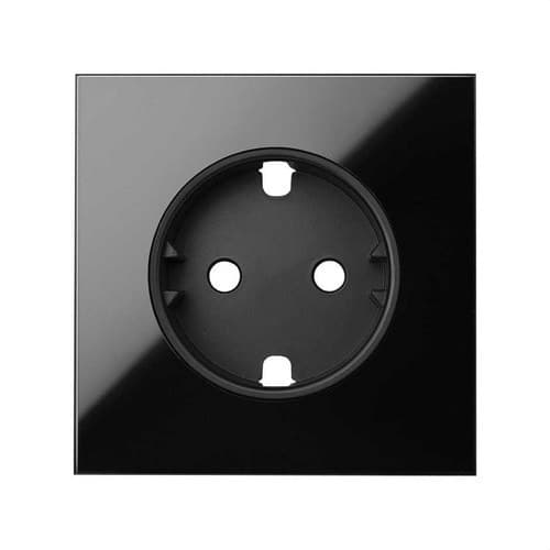 Capac pentru baza priză schuko negru lucios Simon 100 cu referința 10000041-138 de la marca SIMON