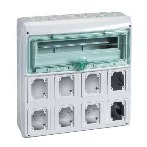 Cutie de distribuție etanșă 18 module + 8 deschideri 90x100 cu referința 13182 de la marca SCHNEIDER ELECTRIC