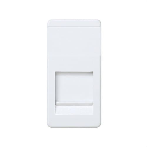 Placă de voce și date plană cu jumătate de element și protecție pentru 1 conector RJ45 AMP alb Simon 27 Play cu referința 27087-34 de la marca SIMON
