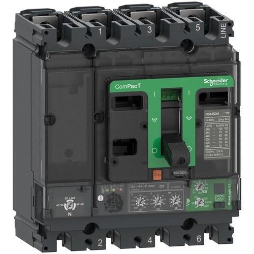 Întrerupător automat ComPacT NSX250F 36kA AC 4P4R 250A Micrologic 4.2 cu referința C25F44V250 de la marca SCHNEIDER ELECTRIC