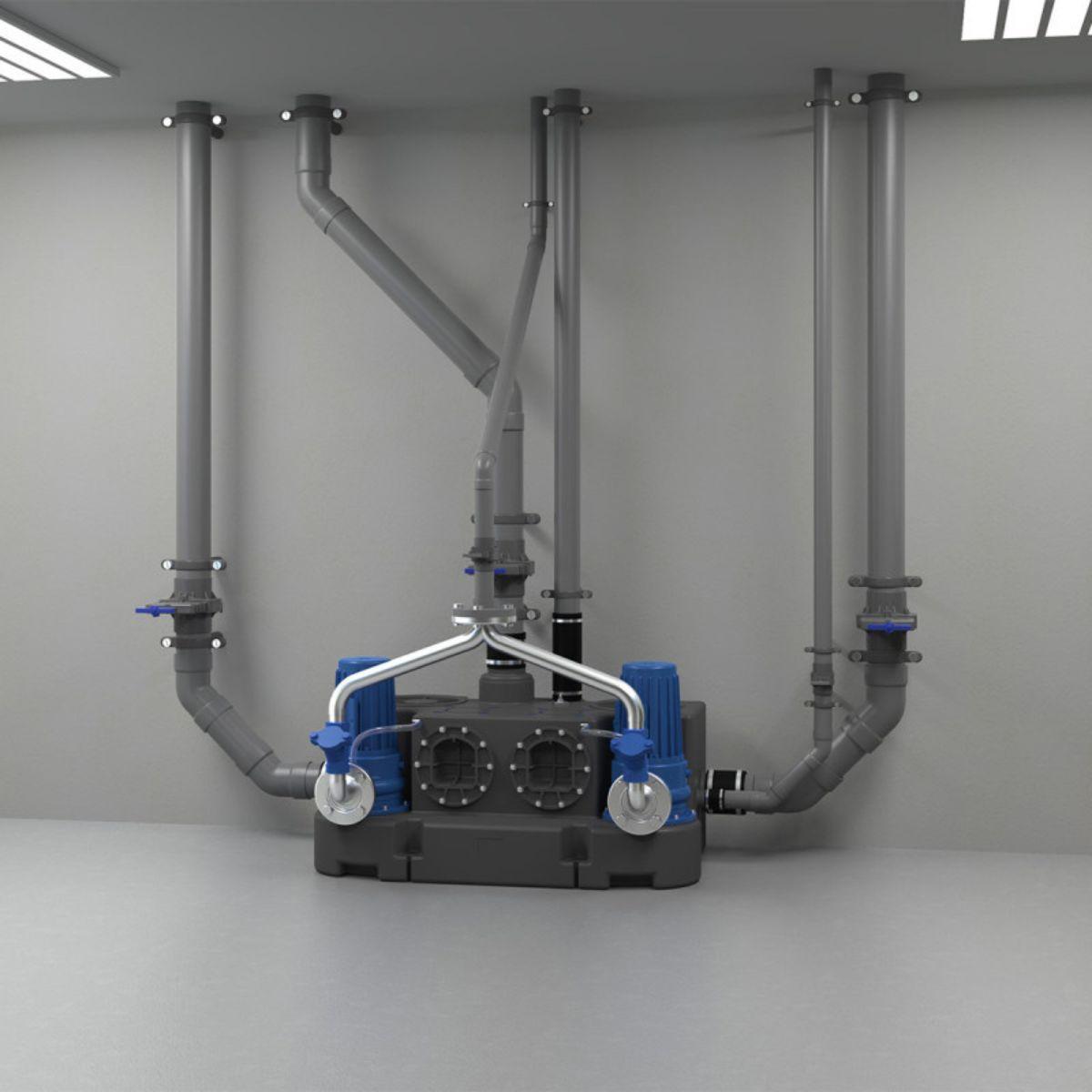 Stație de pompare trifazică SFA Sanicubic 2 GR SE71.3 T cu referința 04CUB2GR13T de la marca SFA SANITRIT