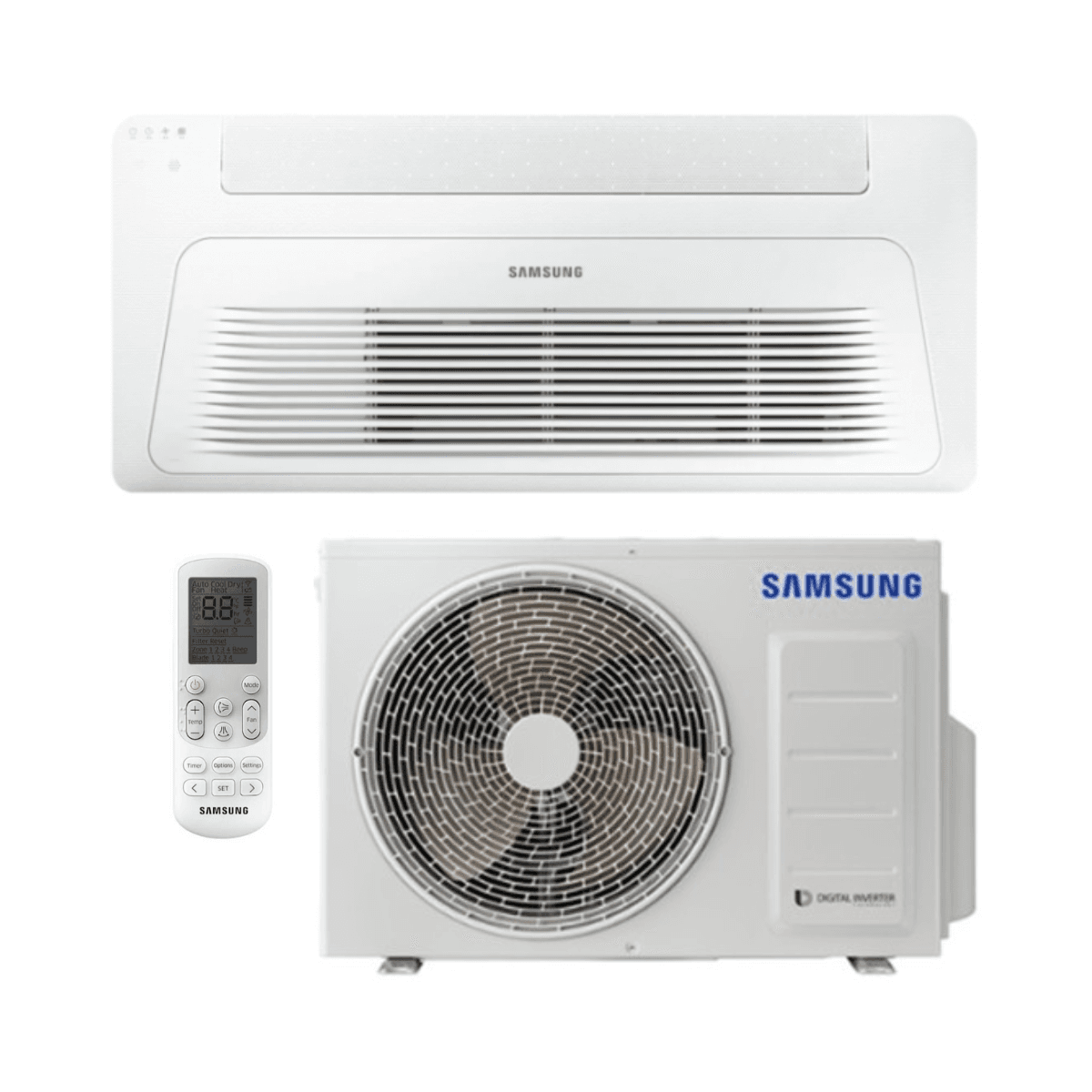 Aparat de aer condiționat casetă cu 1 cale Samsung WindFree 3,5 kW 12000 BTU cu referința F-CST1W35R de la marca SAMSUNG