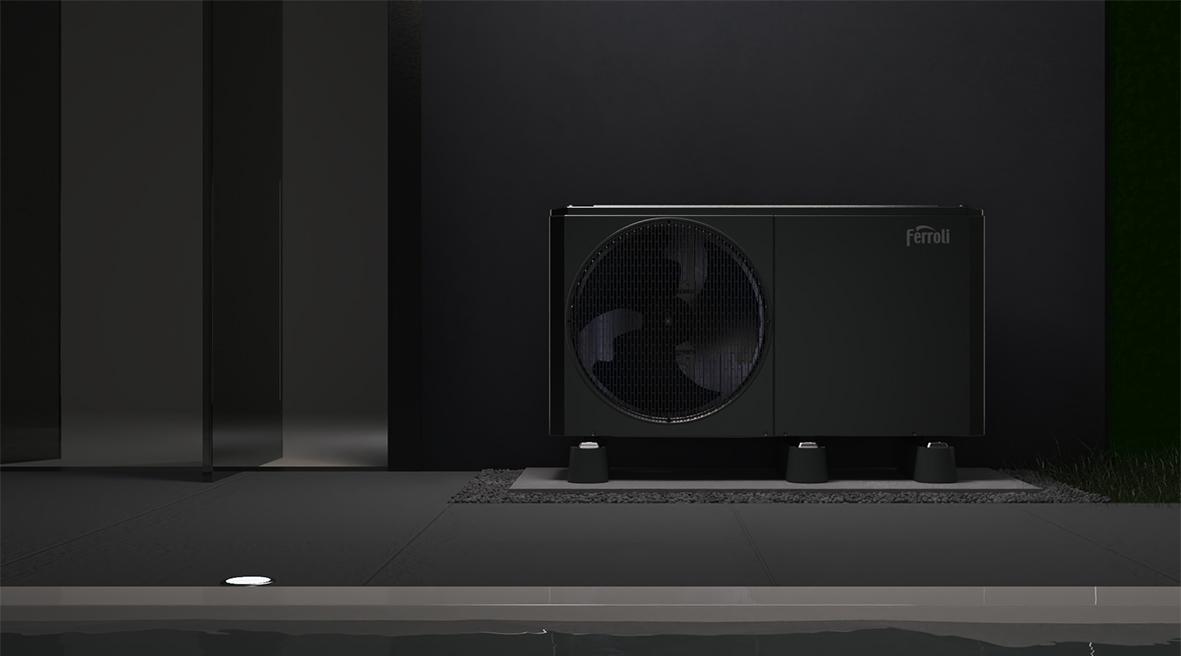 Pompă de căldură aerotermală monobloc R290 Ferroli OMNIA Life M 16 kW cu telecomandă cu referința 4B4770169 de la marca FERROLI