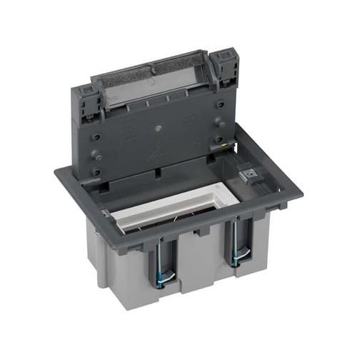 Cutie de pardoseală reglabilă pentru 2 elemente în instalație de pardoseală tehnică gri Simon 500 Cima cu referința 52050101-035 de la marca SIMON