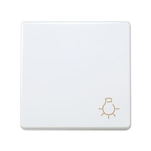 Buton cu gravură lumină și sistem de conectare rapidă alb Simon 27 Play cu referința 27151-65 de la marca SIMON