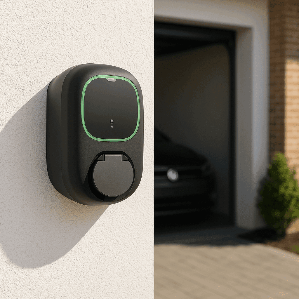 Încărcător auto electric cu wifi negru Wallbox Pulsar Pro Socket 22 kW cu referința PPR2-W-2-4-K-002 de la marca WALLBOX