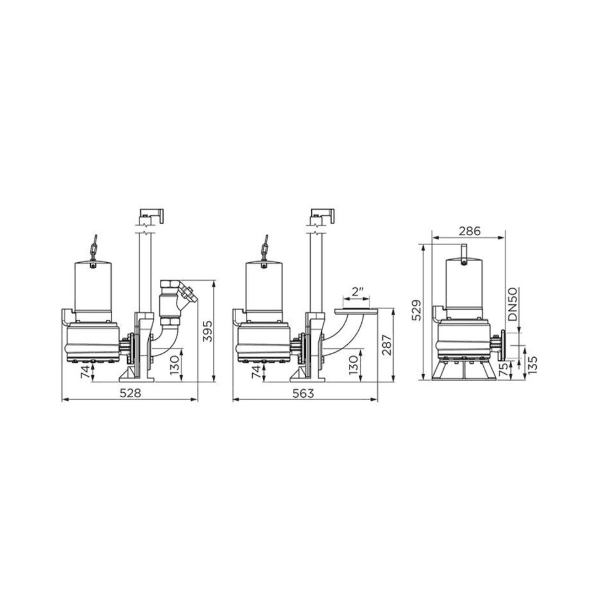 Pompă submersibilă trifazică SFA Sanipump ZFS 71.2 EX T cu referința ZFS-003 de la marca SFA SANITRIT